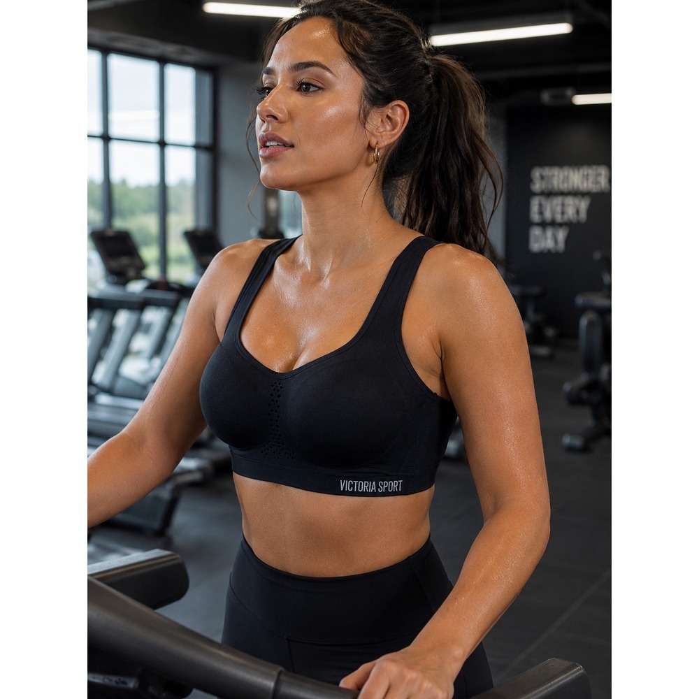 Victoria Sport Angel Max High Impact Sports Bra Black Laser Cut 38C